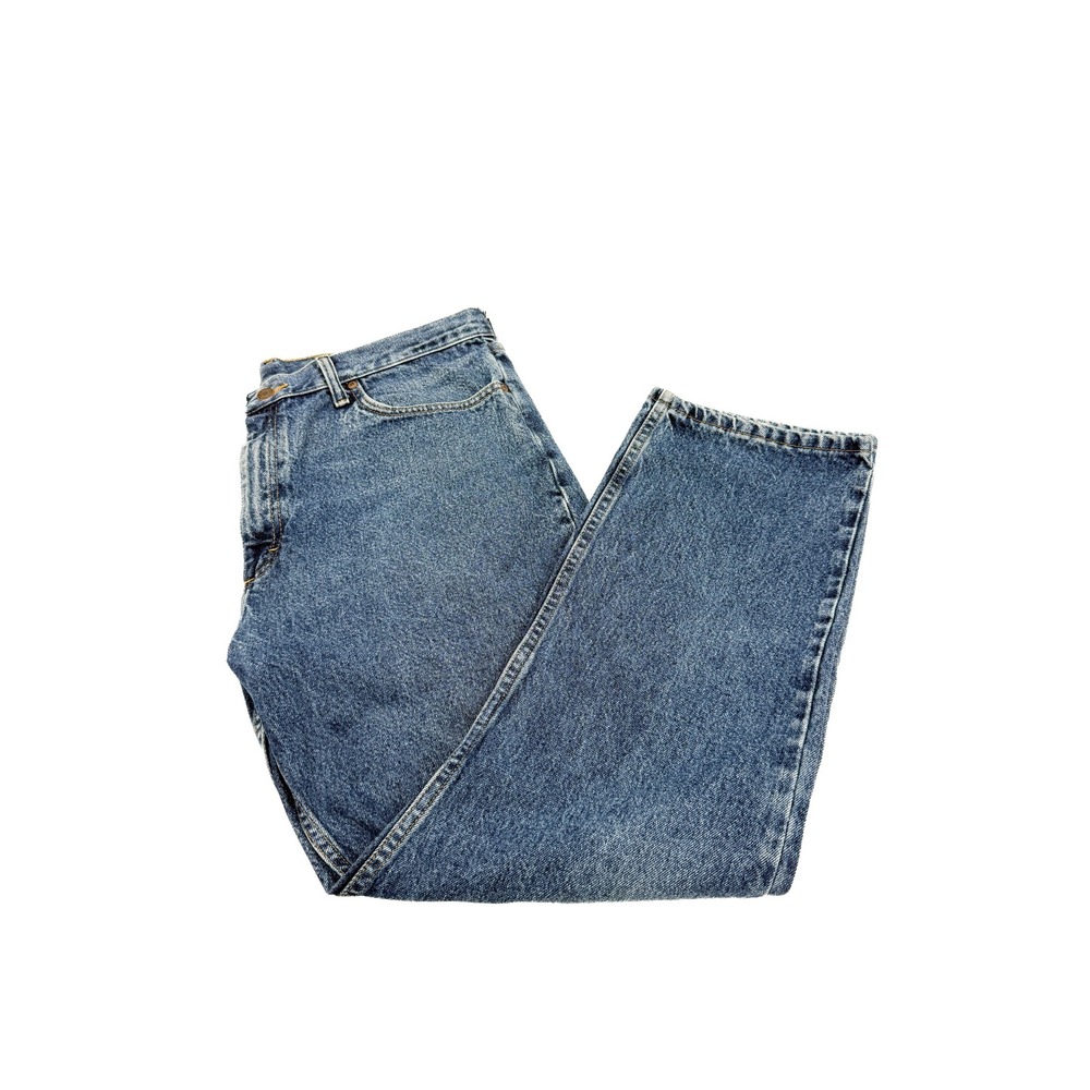 Wrangler Jeans Mens 38x30 Blue Regular Fit Premium Quality Straight Leg Denim